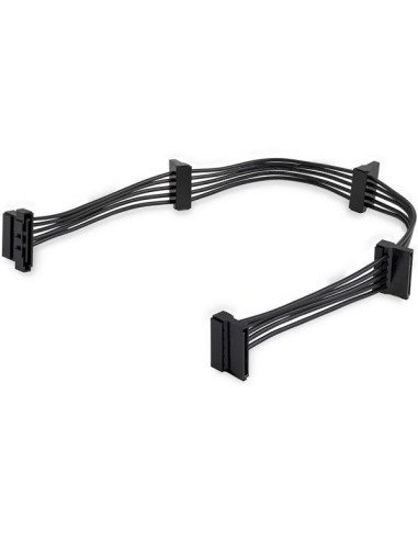 StarTech.com Cable Adaptador Bifurcador Divisor Splitter de Alimentación SATA de 40cm - 4x Receptáculos Hembra SATA