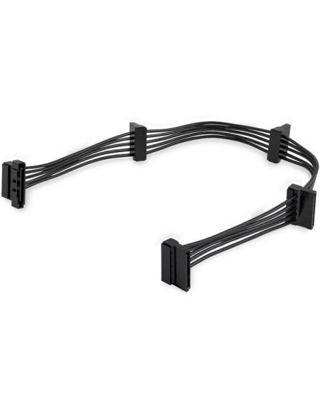StarTech.com Cable Adaptador Bifurcador Divisor Splitter de Alimentación SATA de 40cm - 4x Receptáculos Hembra SATA