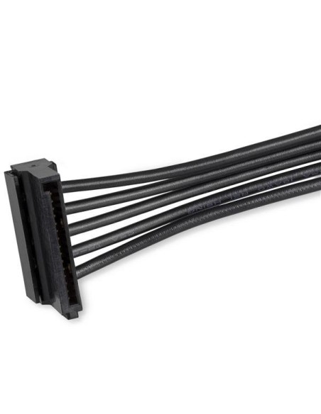 StarTech.com Cable Adaptador Bifurcador Divisor Splitter de Alimentación SATA de 40cm - 4x Receptáculos Hembra SATA