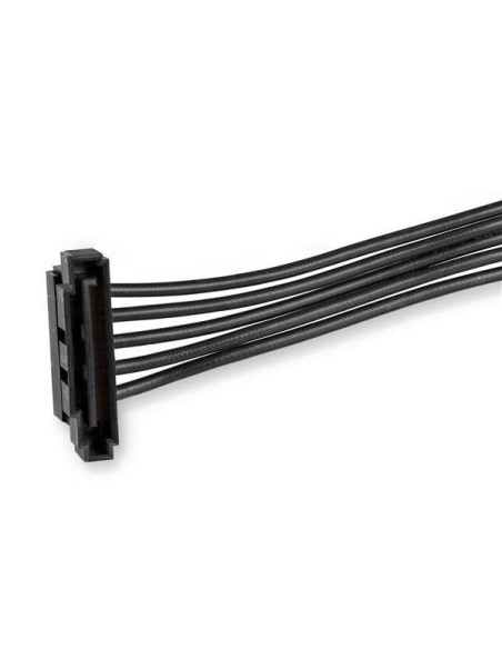 StarTech.com Cable Adaptador Bifurcador Divisor Splitter de Alimentación SATA de 40cm - 4x Receptáculos Hembra SATA