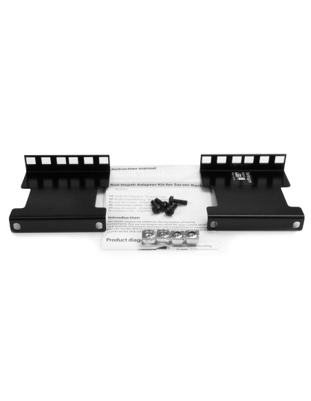 StarTech.com Juego Adaptador de Profundidad de Carril para Racks de Servidores - 2U Negro