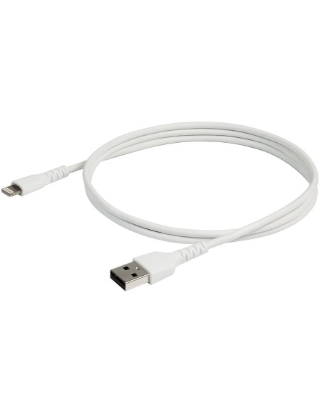 StarTech.com Cable de 1m USB tipo A a Lightning Macho a Macho - Certificado MFi de Apple - Blanco RUSBLTMM1M