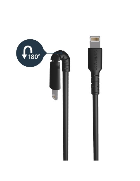 StarTech.com Cable de 1m USB tipo A a Lightning hembra a Macho - Certificado MFi de Apple - Negro RUSBLTMM1MB