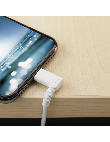 StarTech.com Cable de 1m Lightning Angulo Acodado a USB Tipo-A - Certificado MFI - Blanco RUSBLTMM1MWR