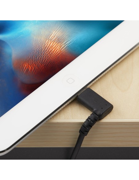 StarTech.com Cable de 2m Lightning Angulo Acodado a USB Tipo-A Macho a Macho Certificado MFI - Negro RUSBLTMM2MBR
