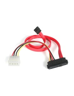 StarTech.com SAS729PW18 Adaptador SAS 29 Pines a Molex Macho LP4 y SATA - SFF-8482 Rojo