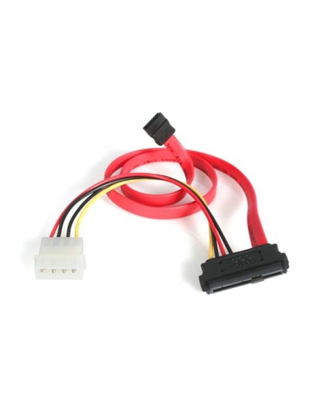 StarTech.com SAS729PW18 Adaptador SAS 29 Pines a Molex Macho LP4 y SATA - SFF-8482 Rojo