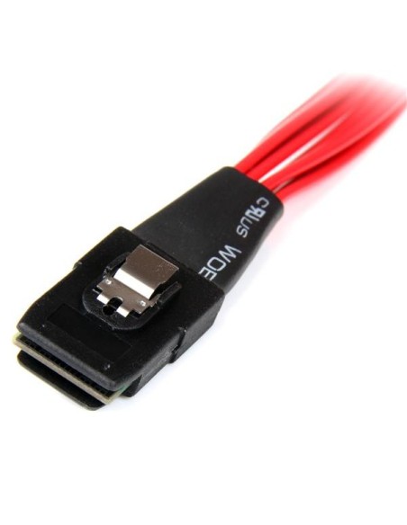 StarTech.com SAS808782P50 Cable datos SAS Serial Attached SCSI SFF 8087 a 4x SATA Datos y Alimentación Rojo 0.5 m