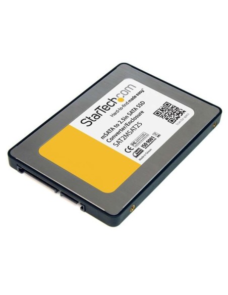 StarTech.com Caja Adaptadora SATA de 2,5 Pulgadas para Unidad de Estado Sólido SSD mSATA - Plata SAT2MSAT25