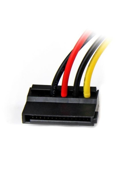 StarTech.com SATAPOWADPL Cable de Alimentación Adaptador SATA Angulo Izquierda 15 Pines a 4 Pines LP4 Molex multicolor 15 cm