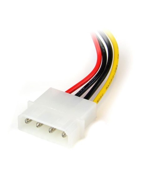 StarTech.com SATAPOWADPL Cable de Alimentación Adaptador SATA Angulo Izquierda 15 Pines a 4 Pines LP4 Molex multicolor 15 cm