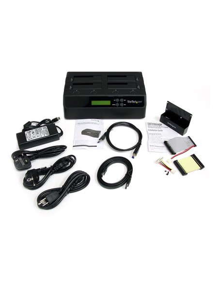 StarTech.com Base Conexión Estación Dock Duplicador Autónomo Disco Duro 4 BahÍ­as SATA IDE eSATA USB 3.0