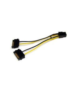 StarTech.com Cable de Alimentación Adaptador SATA a Conector PCIe 6 Pines Tarjeta Gráfica PCI Express 15cm