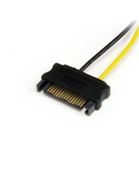 StarTech.com Cable de Alimentación Adaptador SATA a Conector PCIe 6 Pines Tarjeta Gráfica PCI Express 15cm