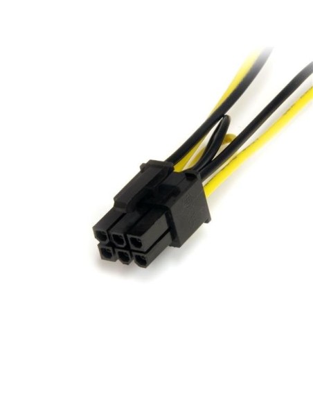 StarTech.com Cable de Alimentación Adaptador SATA a Conector PCIe 6 Pines Tarjeta Gráfica PCI Express 15cm