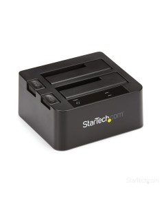 StarTech.com Base de Conexión USB 3.1 10Gbps con UAS de 2 BahÍ­as para Disco Duro o SSD SATA de 2.5 o 3.5 Pulgadas - Negro