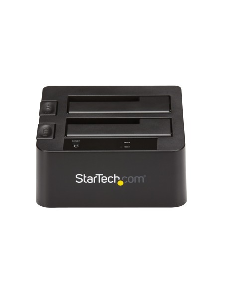 StarTech.com Base de Conexión USB 3.1 10Gbps con UAS de 2 BahÍ­as para Disco Duro o SSD SATA de 2.5 o 3.5 Pulgadas - Negro