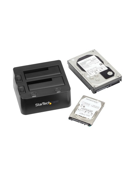 StarTech.com Docking Station USB 3.1 con UASP de 2 BahÍ­as para Disco Duro o SSD SATA de 2.5 o 3.5 Pulgadas - Negro