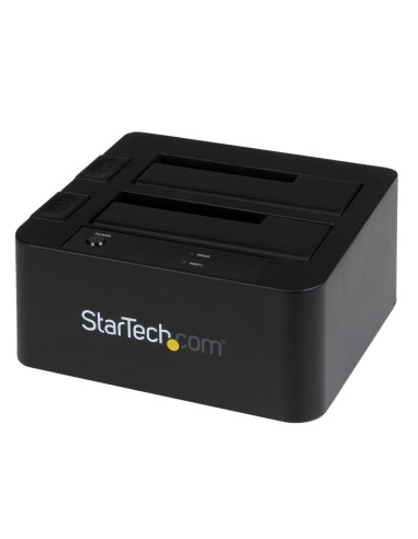 StarTech.com Docking Station eSATA USB 3.1 con UASP de 2 BahÍ­as para Disco Duro o SSD SATA de 2.5 o 3.5 Pulgadas - Negro
