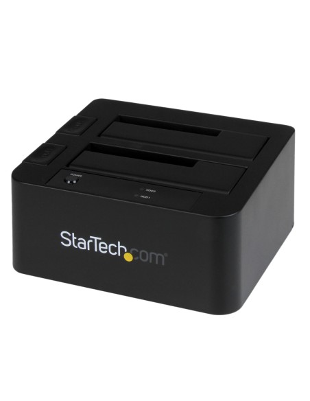 StarTech.com Docking Station eSATA USB 3.1 con UASP de 2 BahÍ­as para Disco Duro o SSD SATA de 2.5 o 3.5 Pulgadas - Negro