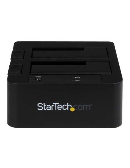 StarTech.com Docking Station eSATA USB 3.1 con UASP de 2 BahÍ­as para Disco Duro o SSD SATA de 2.5 o 3.5 Pulgadas - Negro