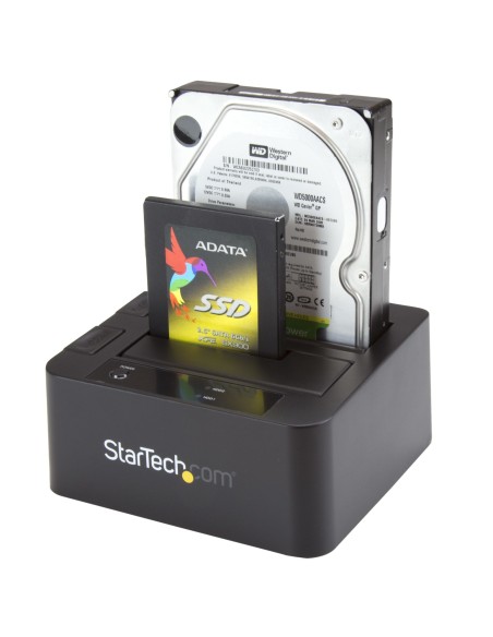 StarTech.com Docking Station eSATA USB 3.1 con UASP de 2 BahÍ­as para Disco Duro o SSD SATA de 2.5 o 3.5 Pulgadas - Negro