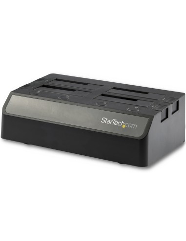 StarTech.com Docking Station USB 3.1 10Gbps de 4 BahÍ­as SATA para Discos Duros y SSDs de 2,5 o 3,5 Pulgadas - Base USB-C de 4 B