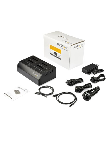 StarTech.com Docking Station USB 3.1 10Gbps de 4 BahÍ­as SATA para Discos Duros y SSDs de 2,5 o 3,5 Pulgadas - Base USB-C de 4 B