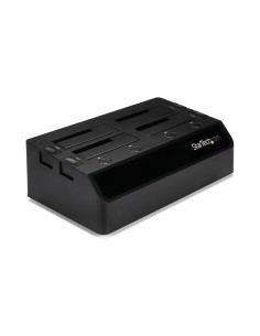 StarTech.com Base de Conexión USB 3.1 con 4 BahÍ­as SATA 6Gbps de 2,5 y 3,5 Pulgadas - Docking Station para HDD SSD - Negro