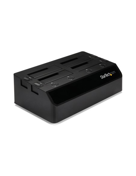 StarTech.com Base de Conexión USB 3.1 con 4 BahÍ­as SATA 6Gbps de 2,5 y 3,5 Pulgadas - Docking Station para HDD SSD - Negro
