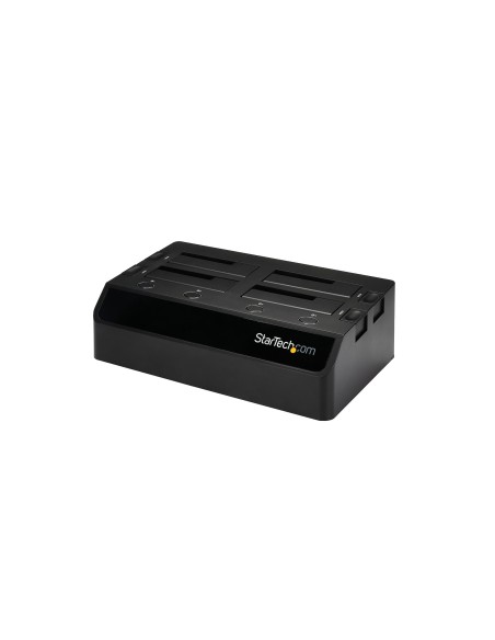 StarTech.com Base de Conexión USB 3.1 con 4 BahÍ­as SATA 6Gbps de 2,5 y 3,5 Pulgadas - Docking Station para HDD SSD - Negro