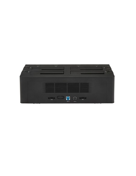 StarTech.com Base de Conexión USB 3.1 con 4 BahÍ­as SATA 6Gbps de 2,5 y 3,5 Pulgadas - Docking Station para HDD SSD - Negro