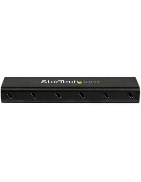StarTech.com Caja Adaptador M.2 NGFF a USB 3.1 con Carcasa Protectora - Conversor NGFF a USB-C - Negro Plata