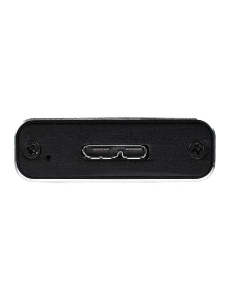 StarTech.com Caja Adaptador M.2 NGFF a USB 3.1 con Carcasa Protectora - Conversor NGFF a USB-C - Negro Plata