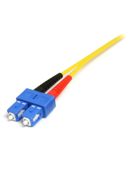 StarTech.com Cable Adaptador de Red de 1m Monomodo Duplex Fibra Optica LC-SC Macho a Macho - Patch Duplex Modo Sencilla - Amaril