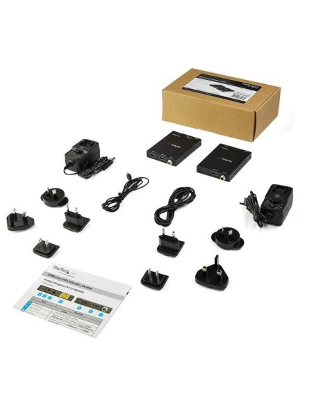 StarTech.com Juego Extensor HDMI por CAT6 - Alargador Balun 4K 60Hz - Negro