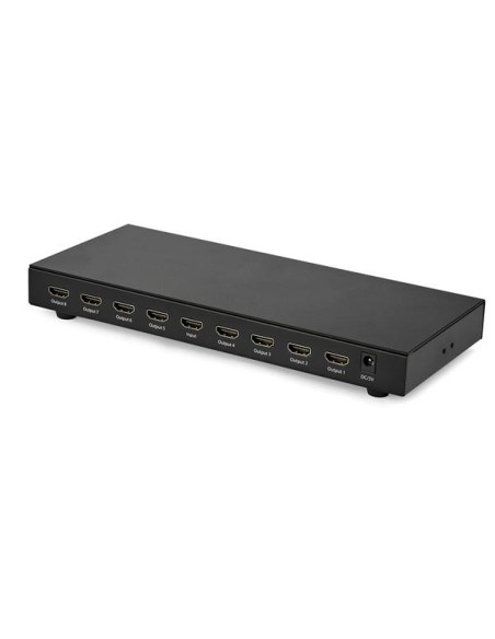 StarTech.com Divisor Splitter HDMI de 8 Puertos - 4K 60Hz con Audio 7.1 - Negro