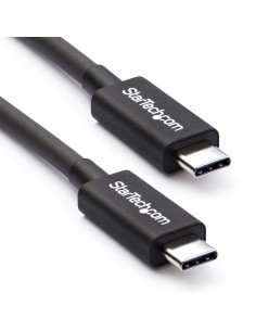 StarTech.com Cable de 0.5m Thunderbolt 3 USB-C 40Gbps - Negro