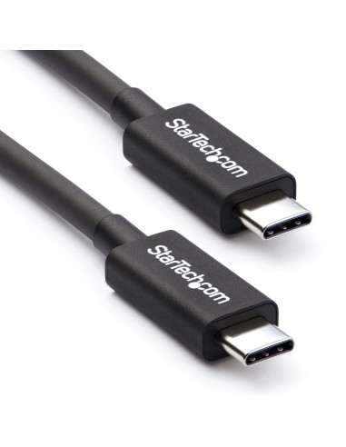 StarTech.com Cable de 0.5m Thunderbolt 3 USB-C 40Gbps - Negro