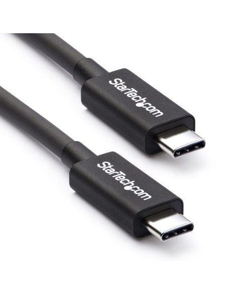 StarTech.com Cable de 0.5m Thunderbolt 3 USB-C 40Gbps - Negro