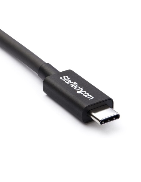 StarTech.com Cable de 0.5m Thunderbolt 3 USB-C 40Gbps - Negro
