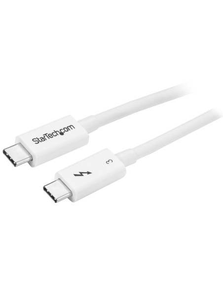 StarTech.com Cable de 0.5m Thunderbolt 3 Cable Compatible con USB-C y DisplayPort - Blanco