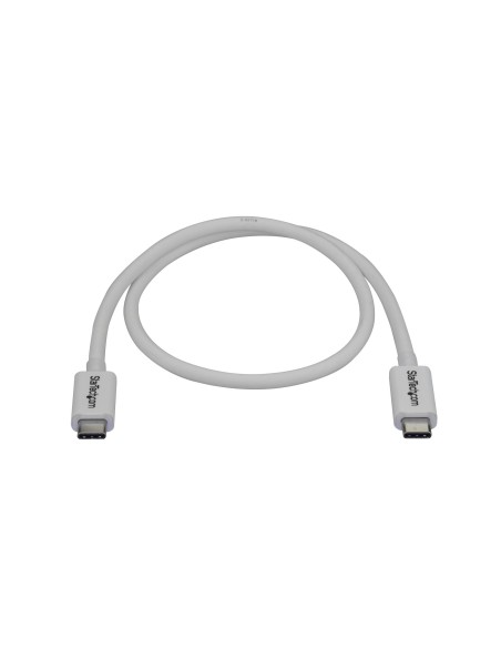 StarTech.com Cable de 0.5m Thunderbolt 3 Cable Compatible con USB-C y DisplayPort - Blanco