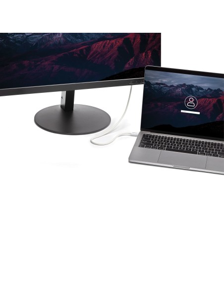 StarTech.com Cable de 0.5m Thunderbolt 3 Cable Compatible con USB-C y DisplayPort - Blanco