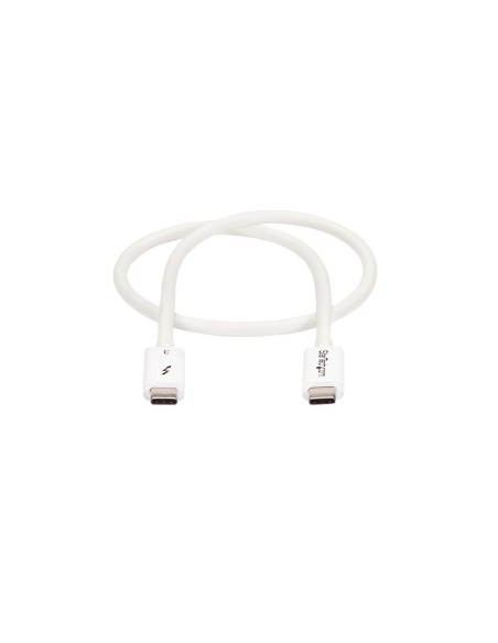 StarTech.com Cable de 0.5m Thunderbolt 3 Cable Compatible con USB-C y DisplayPort - Blanco