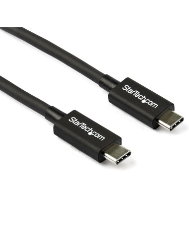 StarTech.com Cable de 0.8m Thunderbolt 3 USB-C 40Gbps - Compatible con Thunderbolt y USB - Negro