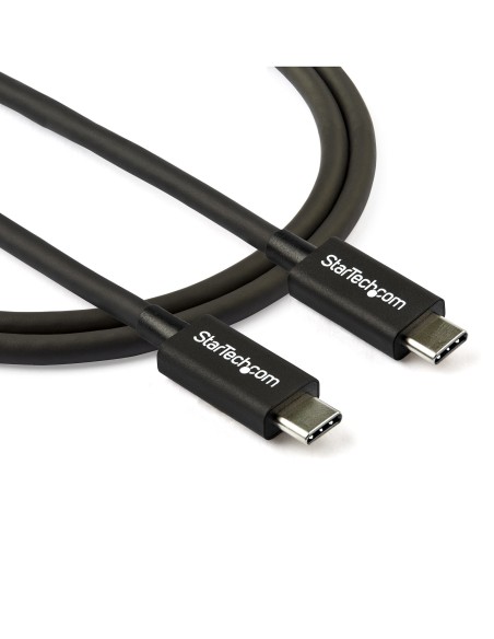 StarTech.com Cable de 0.8m Thunderbolt 3 USB-C 40Gbps - Compatible con Thunderbolt y USB - Negro