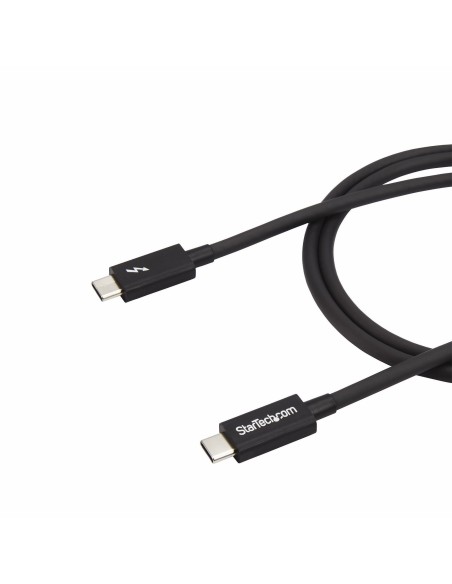StarTech.com Cable de 1m Thunderbolt 3 USB-C 40Gbps - Compatible con Thunderbolt, DisplayPort y USB - Negro