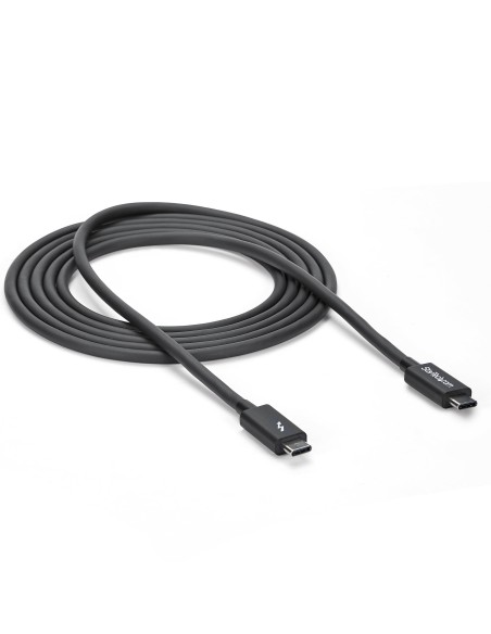 StarTech.com Cable de 2m Thunderbolt 3 USB-C 20Gbps - Compatible con Thunderbolt, DisplayPort y USB - Negro