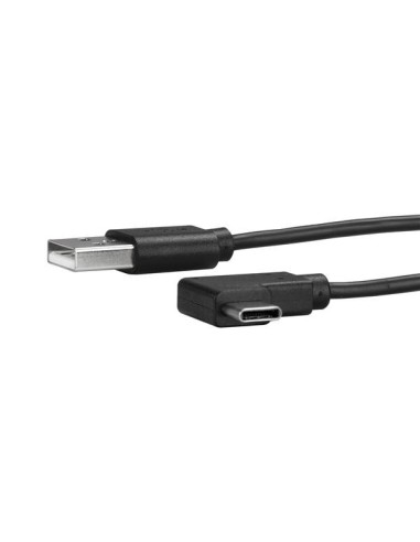 StarTech.com Cable de 1m USB-A a USB-C Acodado a la Derecha - Macho a Macho - Negro